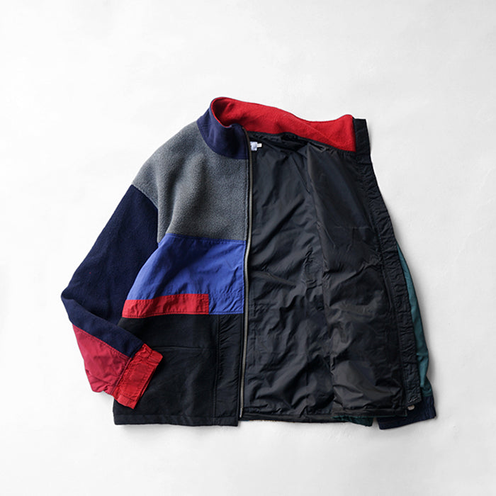 redad　outdoor patchwork zip bz