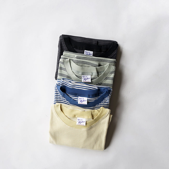 Robert P. Miller　Panel-rib Casual fit Tee -BORDER