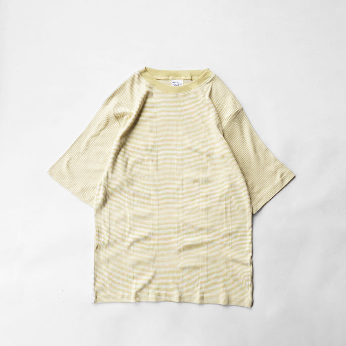 Robert P. Miller　Panel-rib Casual fit Tee -BORDER