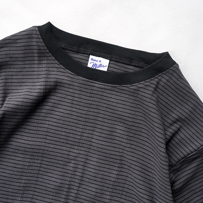 Robert P. Miller　Panel-rib Casual fit Tee -BORDER