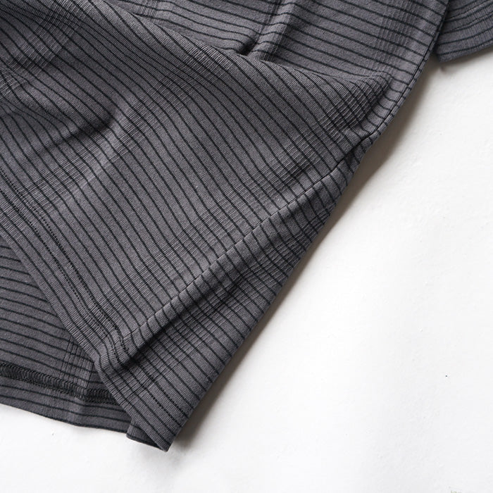 Robert P. Miller　Panel-rib Casual fit Tee -BORDER