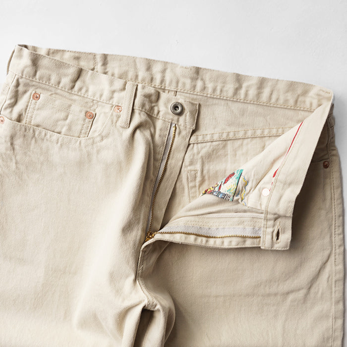 Sanca　BEIGE DENIM 5P WIDE FIT