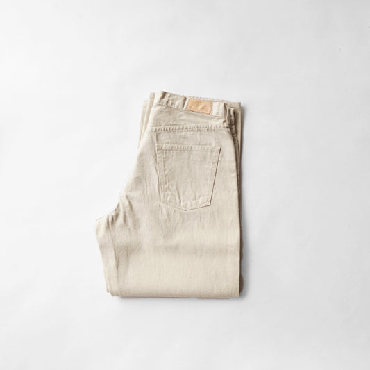 Sanca　BEIGE DENIM 5P WIDE FIT