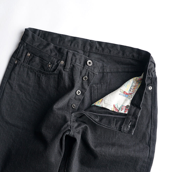 Sanca　BLACK DENIM TAPERED 5P