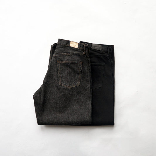 Sanca　BLACK DENIM 5P WIDE FIT