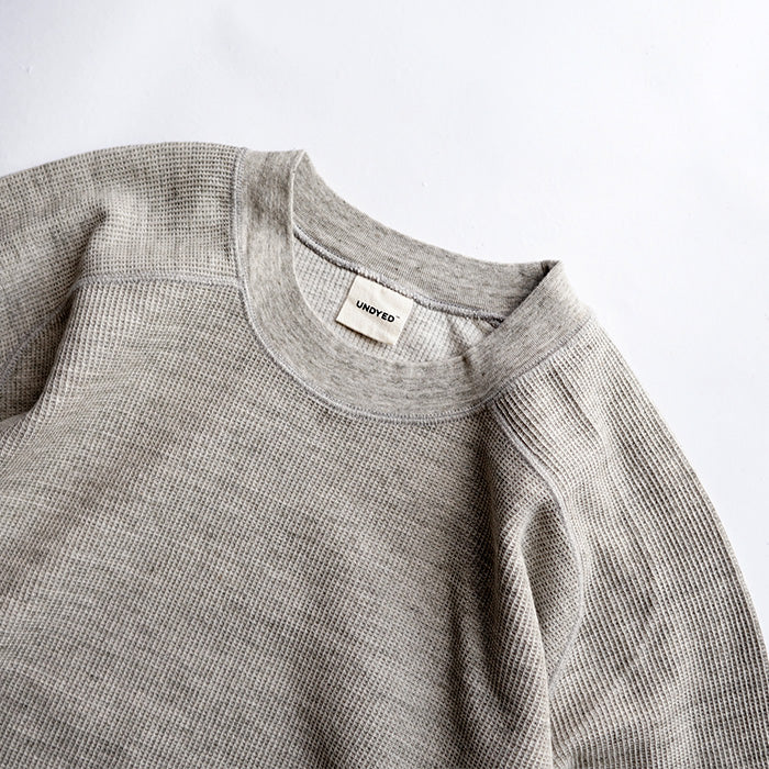 UNDYED STANDARD　WAFFLE S/S SWEAT