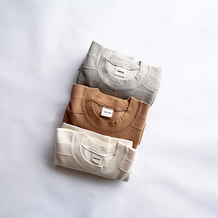 UNDYED STANDARD　WAFFLE S/S SWEAT