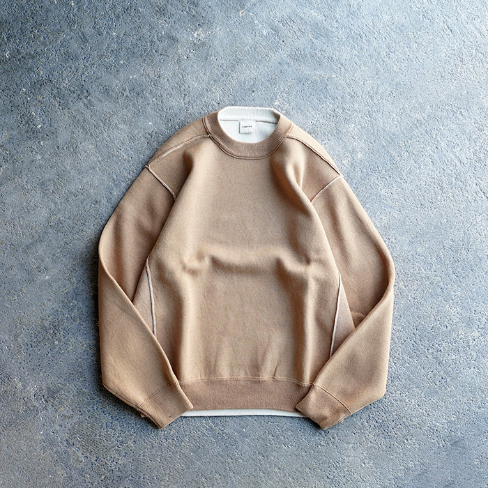 UNDYED STANDARD　KNIT MIX SWEAT CREW