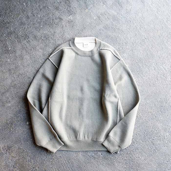 UNDYED STANDARD　KNIT MIX SWEAT CREW