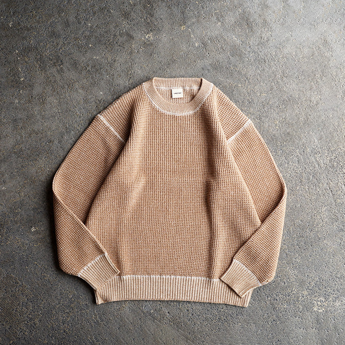 UNDYED STANDARD　KNIT WAFFLE CREW