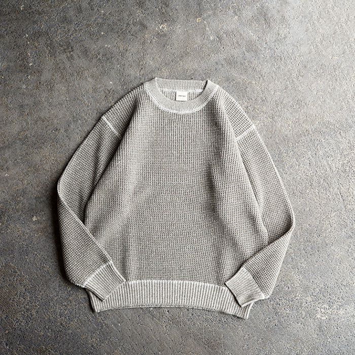 UNDYED STANDARD　KNIT WAFFLE CREW