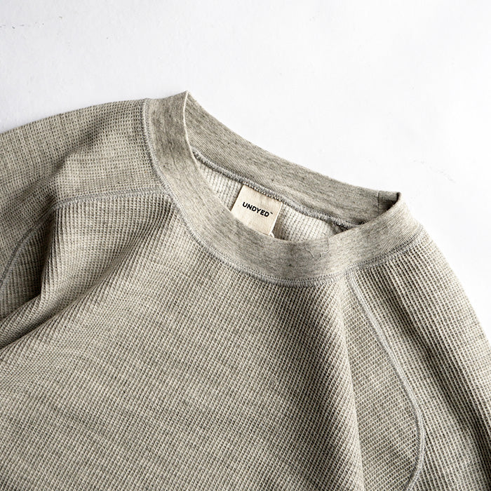 UNDYED STANDARD　WAFFLE L/S SWEAT