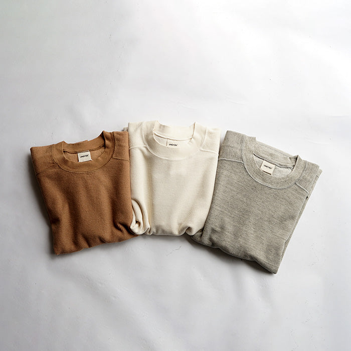 UNDYED STANDARD　WAFFLE L/S SWEAT