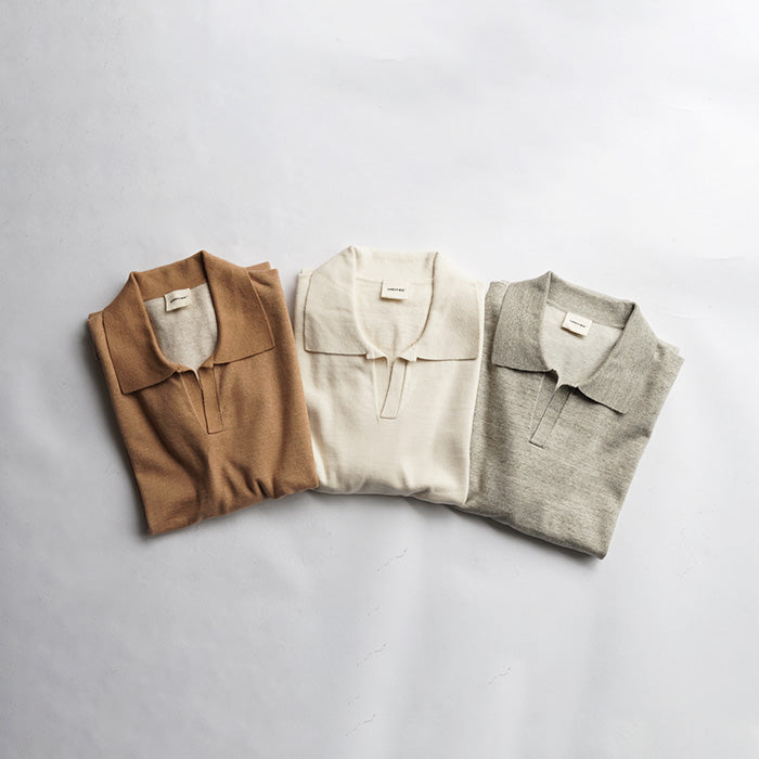 UNDYED STANDARD　HIGH GAUGE KNIT POLO