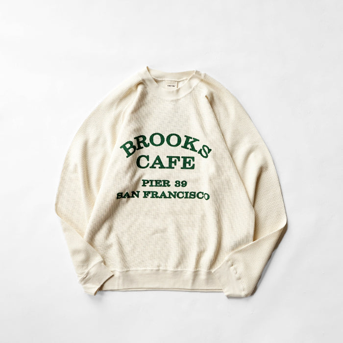 UNDYED STANDARD　 WAFFLEFACE CREW - CAFE