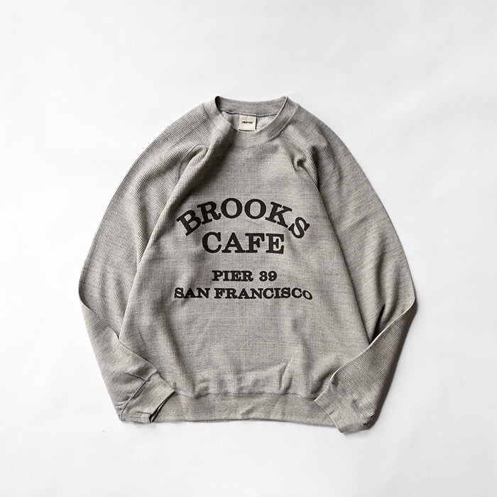 UNDYED STANDARD　 WAFFLEFACE CREW - CAFE