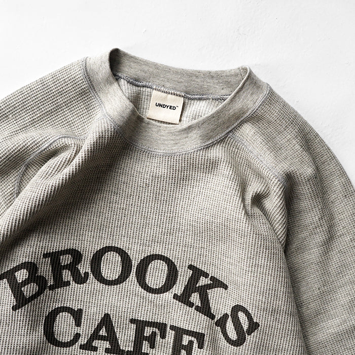 UNDYED STANDARD　 WAFFLEFACE CREW - CAFE