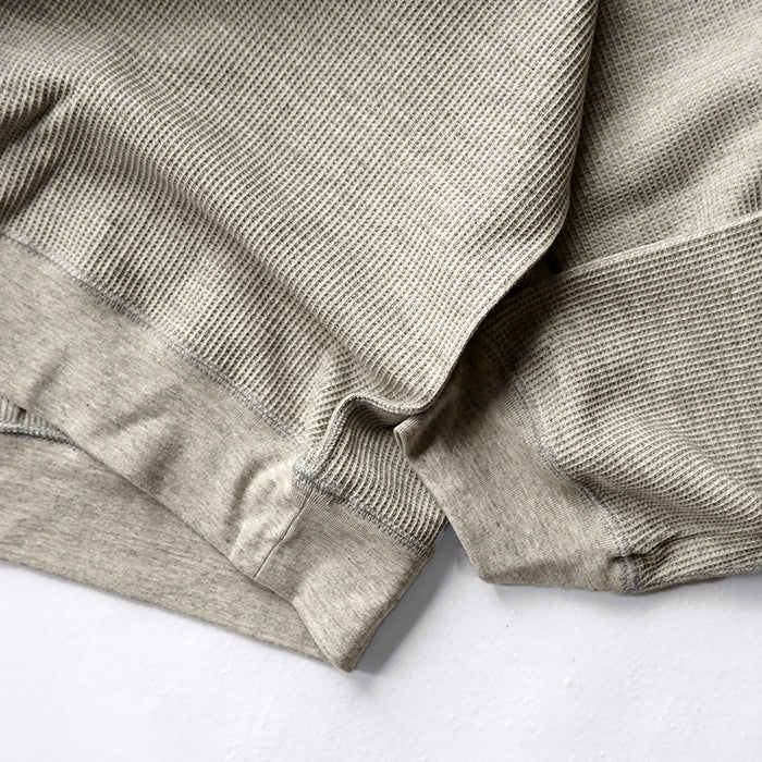 UNDYED STANDARD　 WAFFLEFACE CREW - CAFE