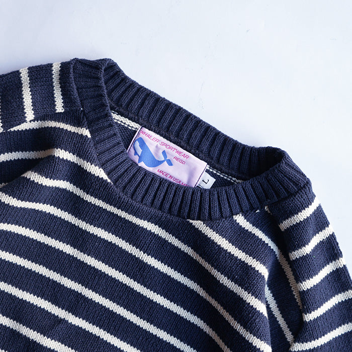 WHALER SPORTSWEAR　BLOCK STRIPE CREWNECK KNIT