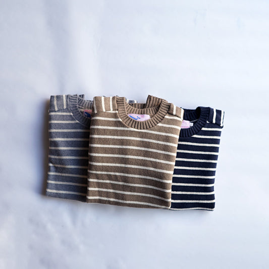 WHALER SPORTSWEAR　BLOCK STRIPE CREWNECK KNIT