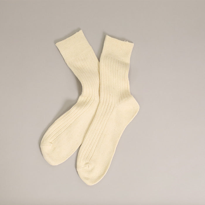 CANVAS HEMP　HEMP COTTON RIBBED CREW SOCKS