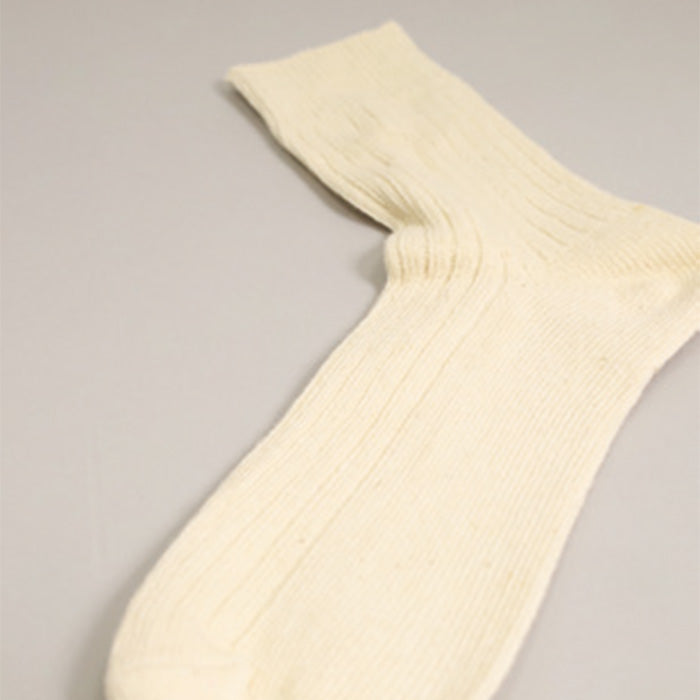 CANVAS HEMP　HEMP COTTON RIBBED CREW SOCKS