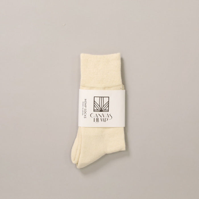 CANVAS HEMP　HEMP COTTON HALF PILE CREW SOCKS