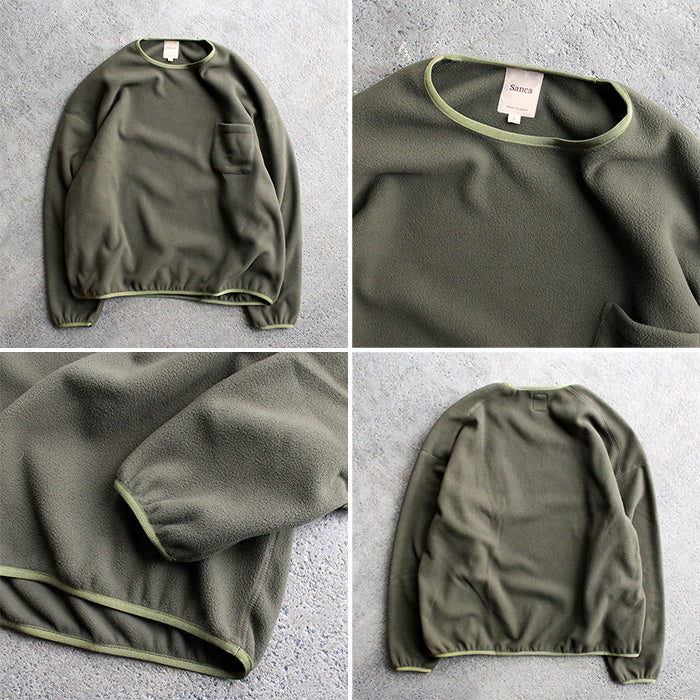 Sanca　RECYCLE FLEECE CREW TOP