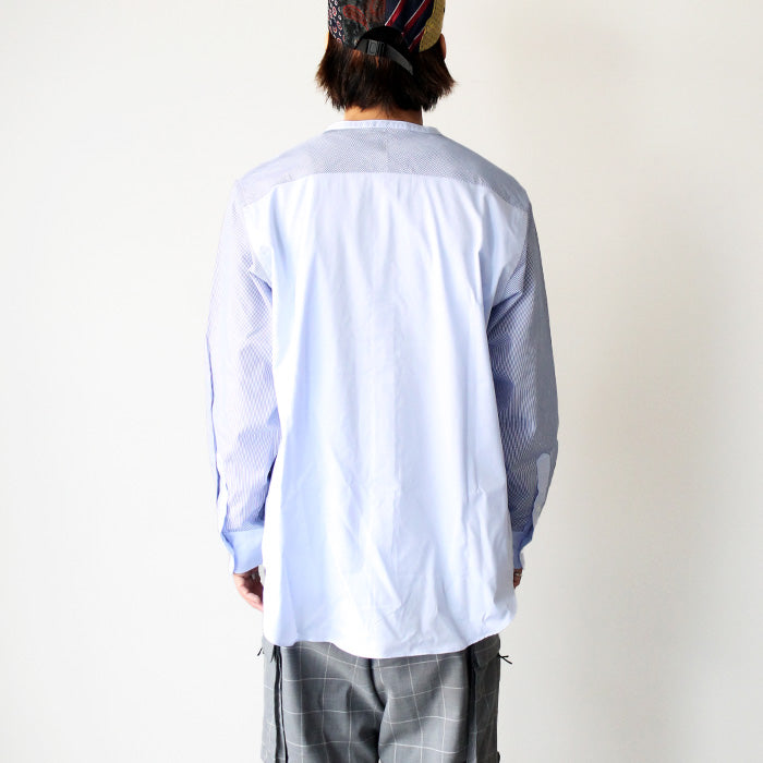 Si　ASYMMETRY BAND COLLAR SHIRT