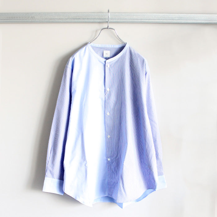 Si　ASYMMETRY BAND COLLAR SHIRT