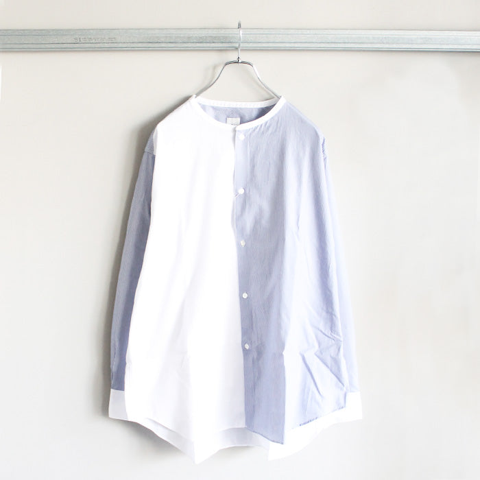 Si　ASYMMETRY BAND COLLAR SHIRT