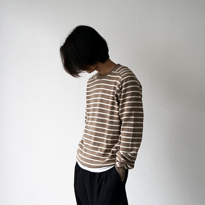 WHALER SPORTSWEAR　BLOCK STRIPE CREWNECK KNIT